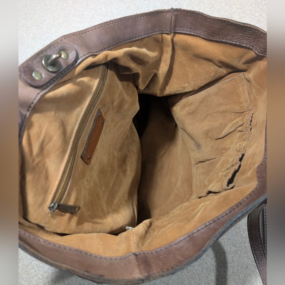 Patricia Nash Benvenuto Tote In Brown Distressed Italian Leather - Picture 5 of 16
